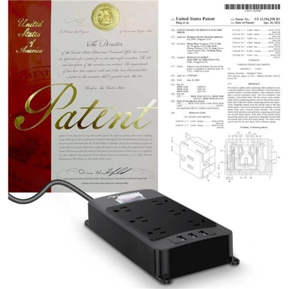 Outdoor Power Strip Weatherproof, 6 Outlets Waterproof Surge Protector with 3 - Picture 6 of 7